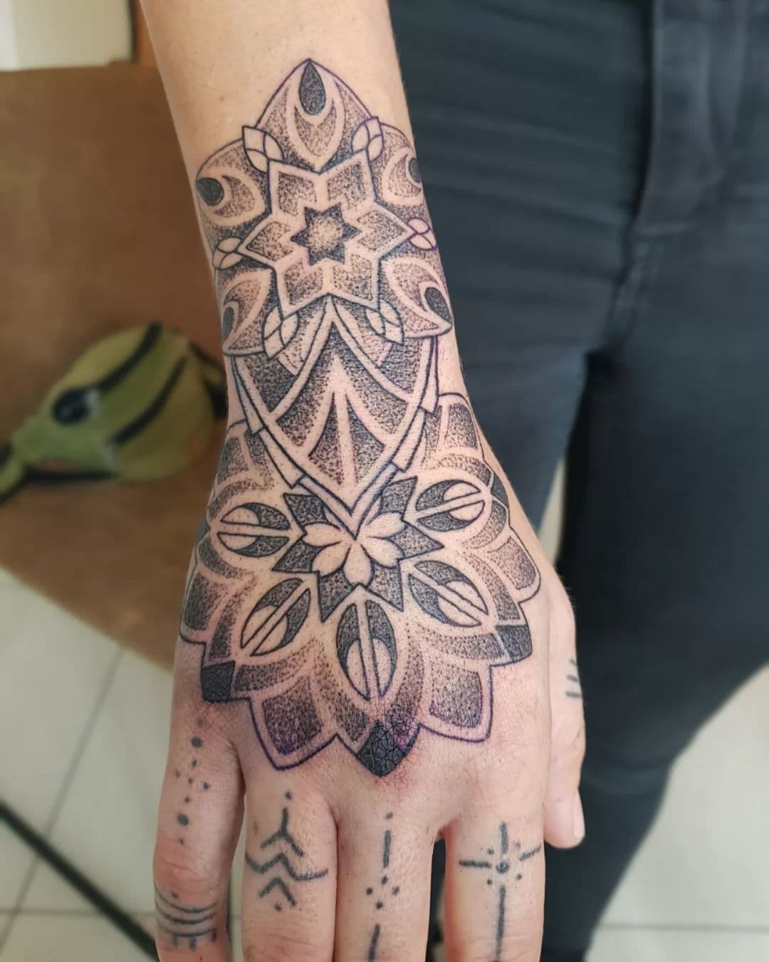 Geometric tattoo work 1
