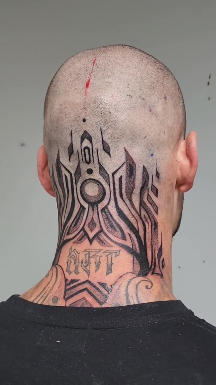 Geometric tattoo work 11