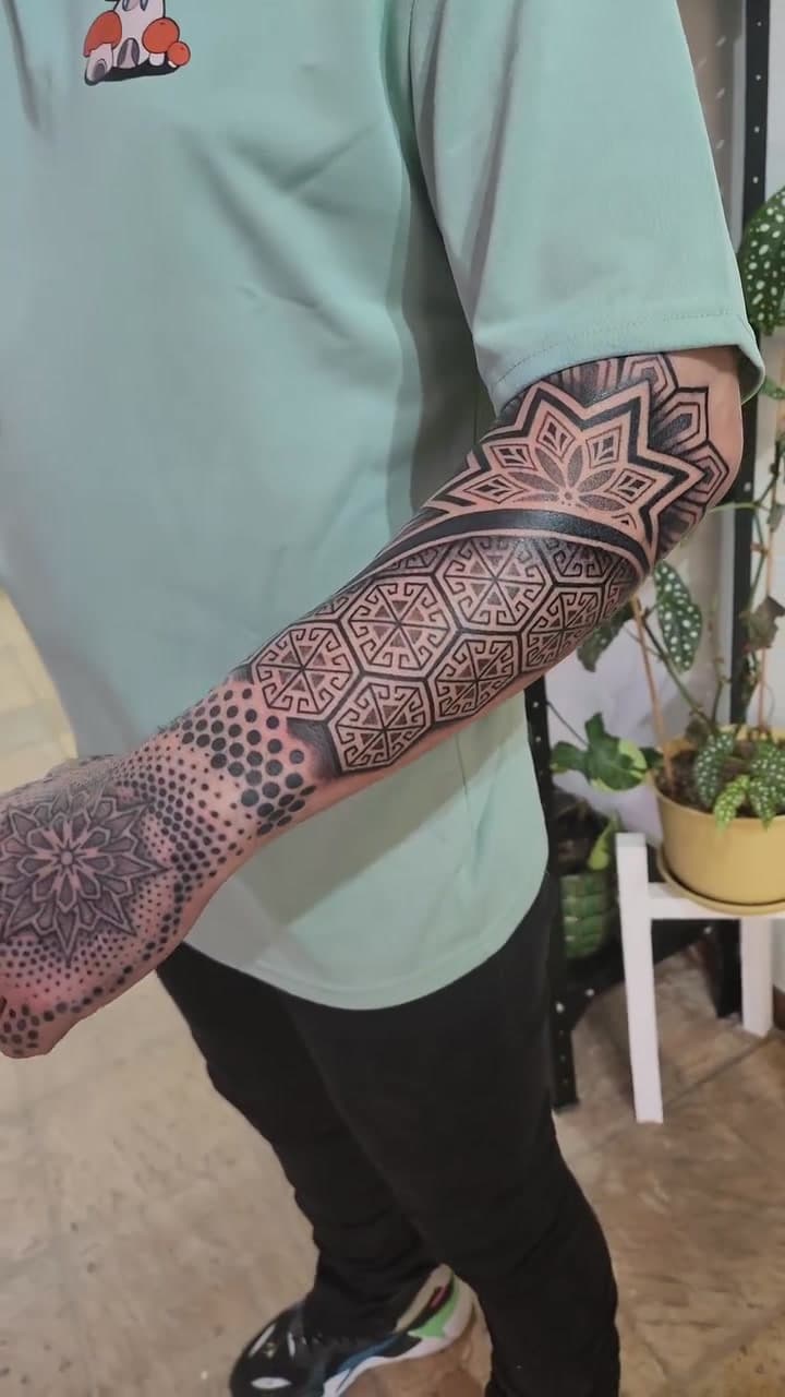 Geometric tattoo work 2