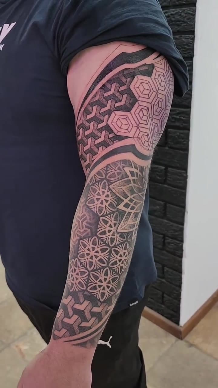Geometric tattoo work 4